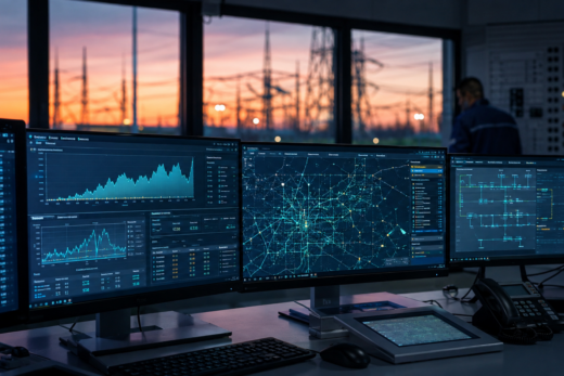 Sicherheitsplattform Strom – Kontrollraum eines deutschen Übertragungsnetzbetreibers