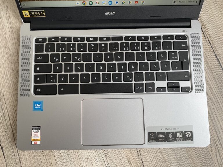 Tastatur des Acer Chromebook 314