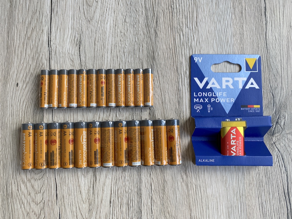 Diverse Batteriearten als Vorrat