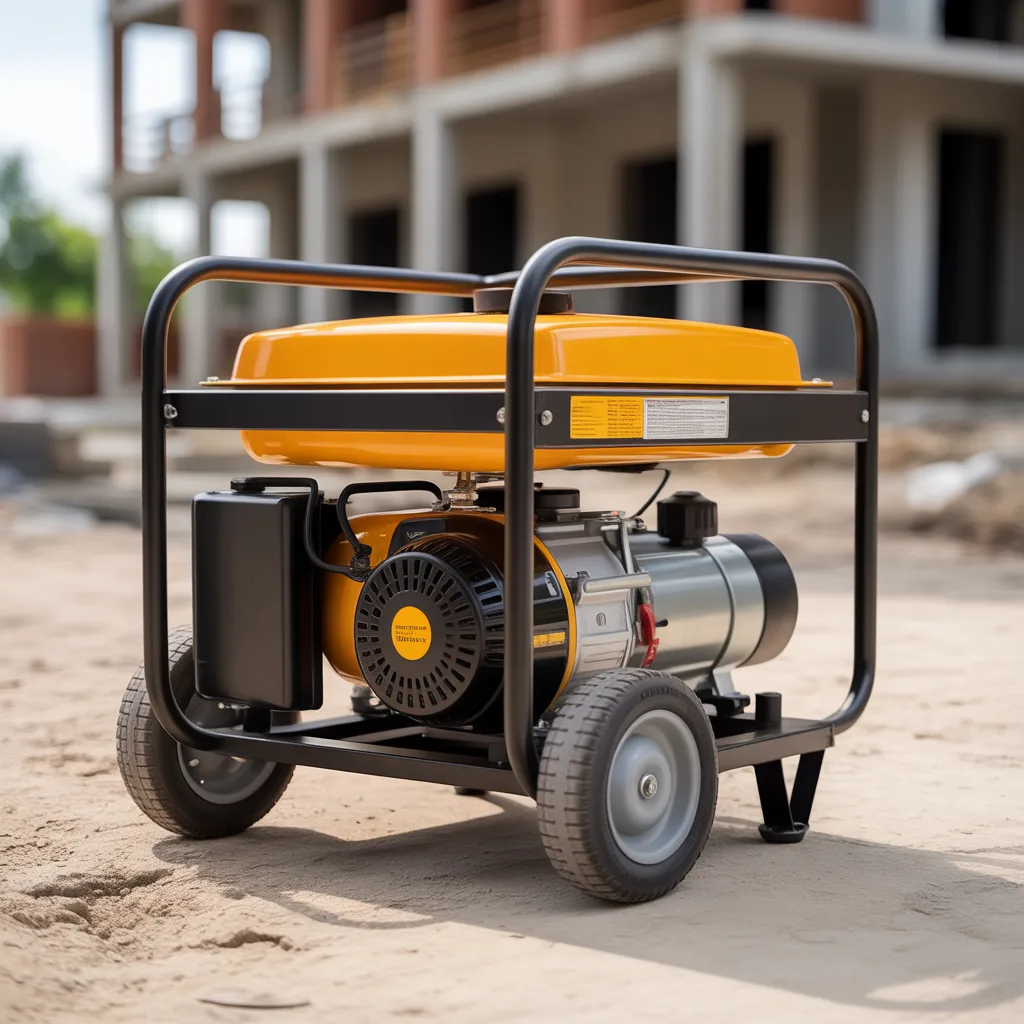 Stromgenerator auf einer Baustelle