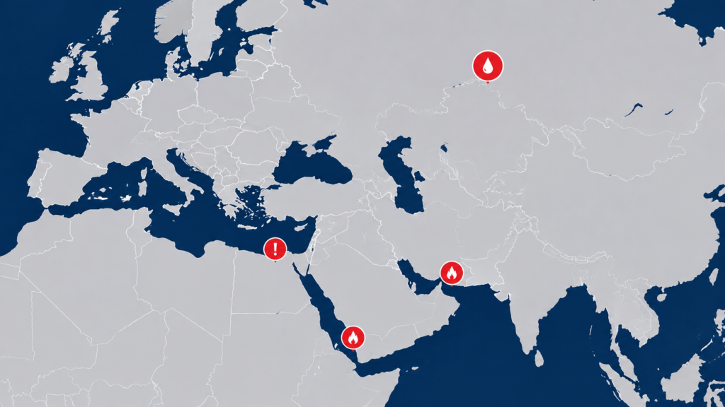 Globale Energie-Nadelöhre 2026: Hormus, Bab al-Mandab, Ägypten und Russland.
